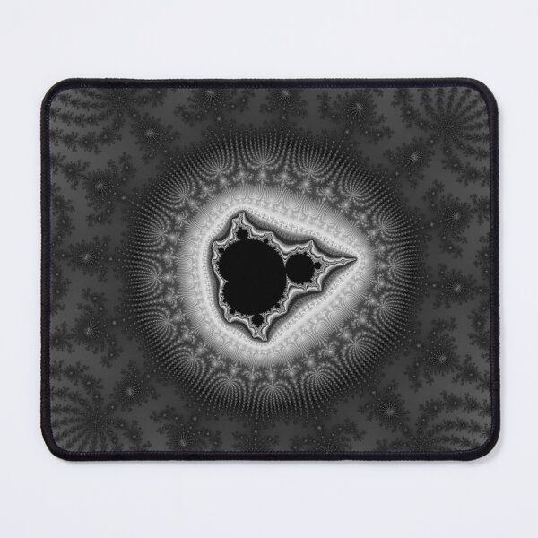 Item preview, Black and White Mandelbrot Lilypad designed and sold by MultipliedJoy.
