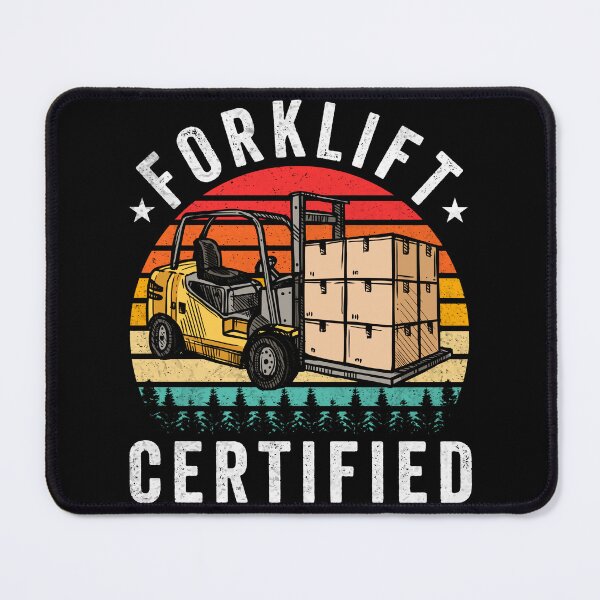 Item preview, Retro Style Sunset Vintage Funny Certified Forklift Operator designed and sold by MobyStickers.
