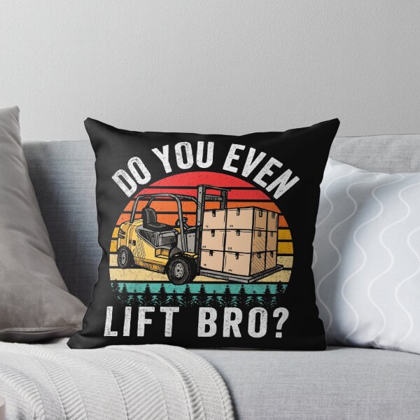 Item preview, Retro Sunset Funny Forklift Operator Do You Even Lift Bro designed and sold by MobyStickers.