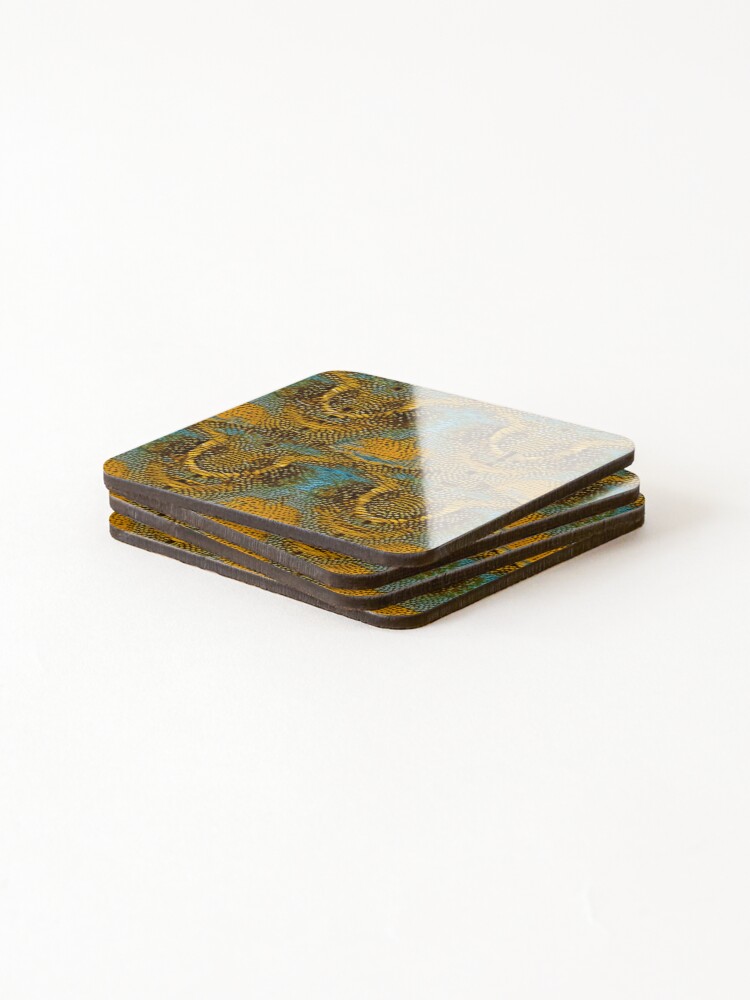 Thumbnail 4 of 5, Coasters (Set of 4), Snake Pattern designed and sold by Pattern-life-.