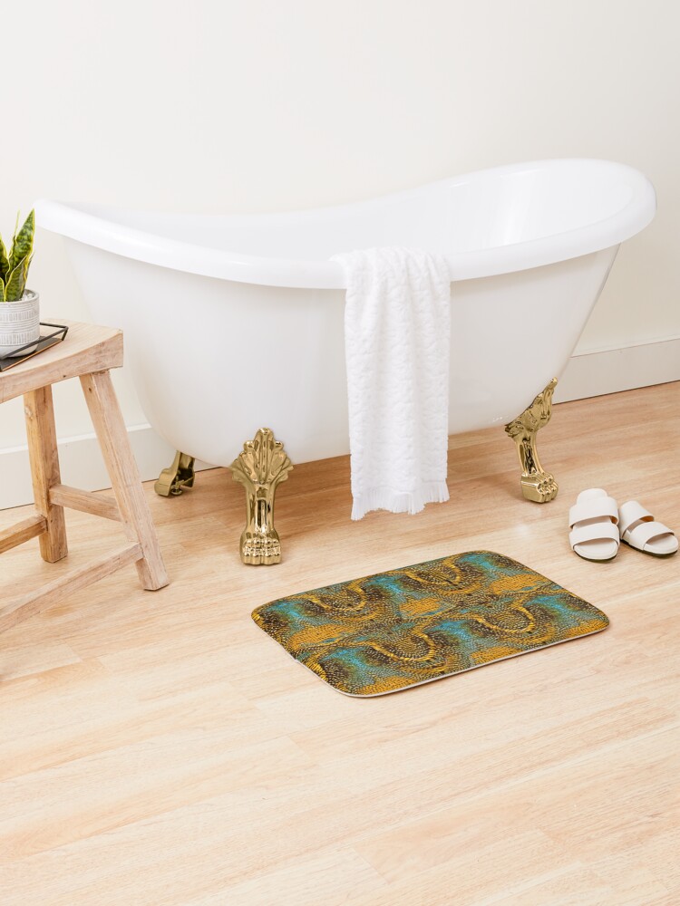 Thumbnail 2 of 6, Bath Mat, Snake Pattern designed and sold by Pattern-life-.