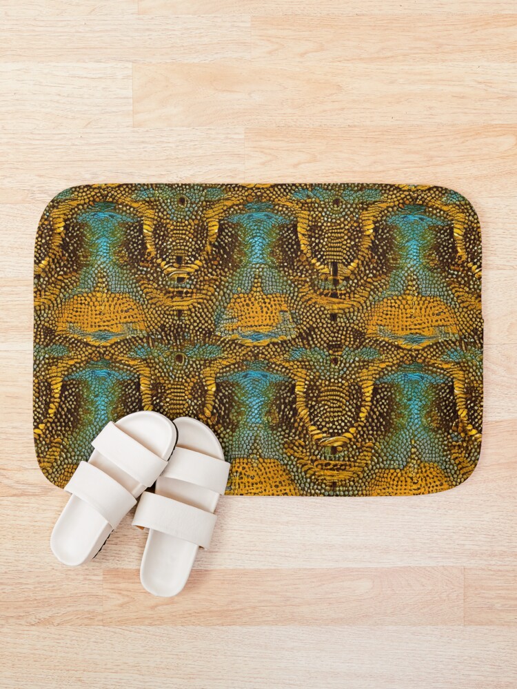 Thumbnail 1 of 6, Bath Mat, Snake Pattern designed and sold by Pattern-life-.