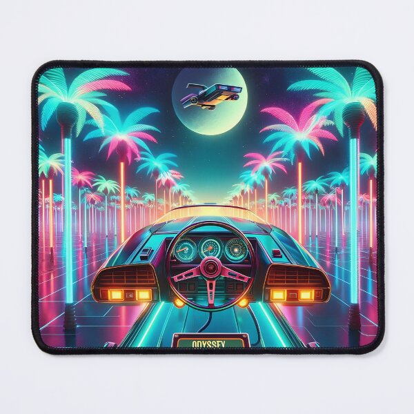 Item preview, Neon Palm Drive - Retro Futuristic Night Scene designed and sold by SynthwaveStuff.