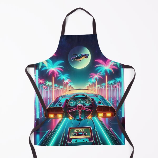 Item preview, Neon Palm Drive - Retro Futuristic Night Scene designed and sold by SynthwaveStuff.