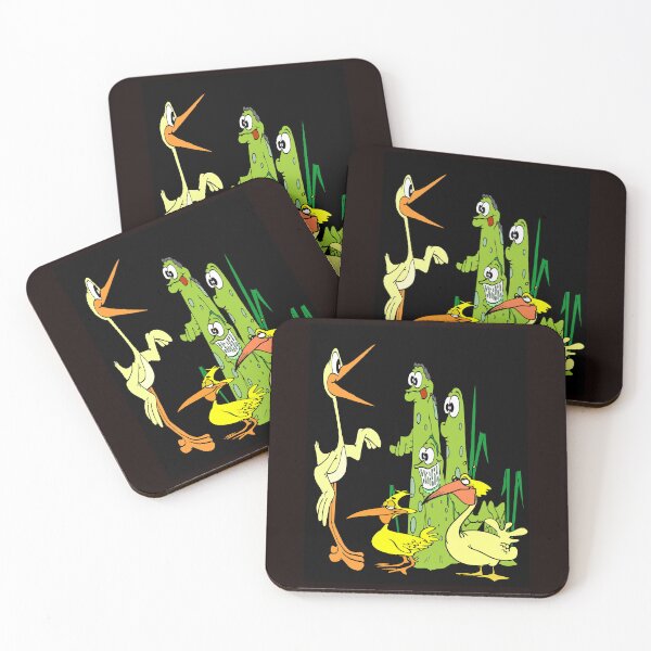 Item preview, Birds with Swamp Creatures Fantasy Whimsical Funny Comic Print  designed and sold by posterbobs.