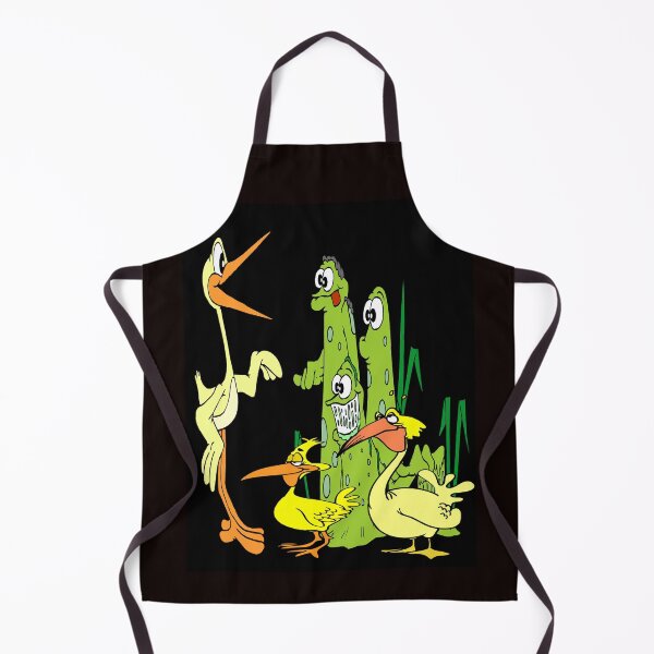 Item preview, Birds with Swamp Creatures Fantasy Whimsical Funny Comic Print  designed and sold by posterbobs.