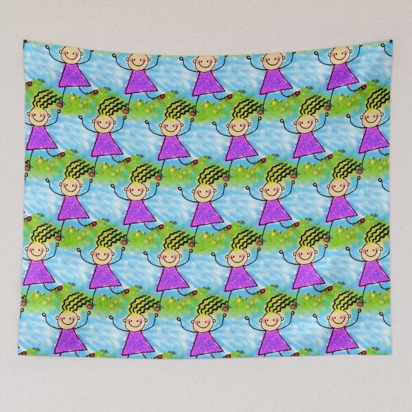 Item preview, Happy Cute Purple Girl designed and sold by Aurorapod.
