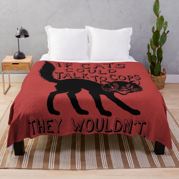 Item preview, If Cats Could Talk To Cops They Wouldnt - Meme, Punk, Anarchist designed and sold by SpaceDogLaika.