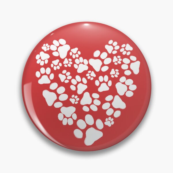 Item preview, Pet Dog and Cat Paw Prints Heart Valentine designed and sold by Jenn Inashvili.