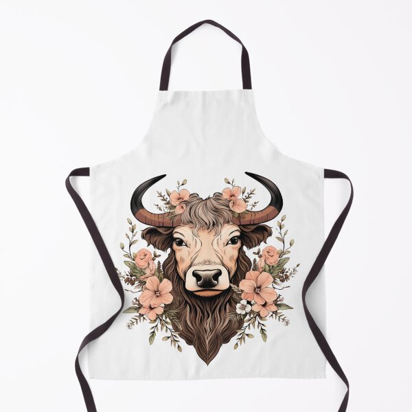 Item preview, Highland Cow with Floral designed and sold by ArtFromBeyond.