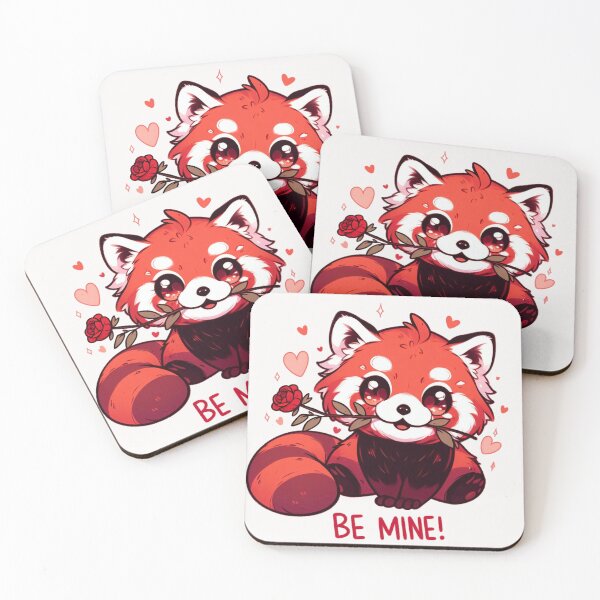 Item preview, Red Panda Valentine's Day Be Mine designed and sold by LemuellTrends.