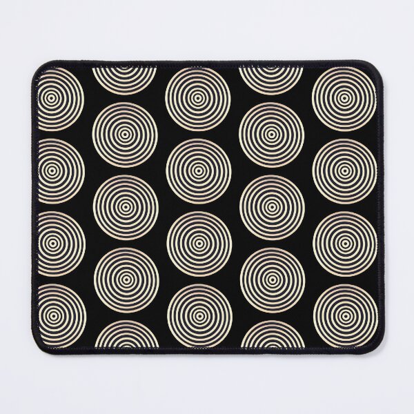 Item preview, Golden rings pattern on black background designed and sold by randrdesign.