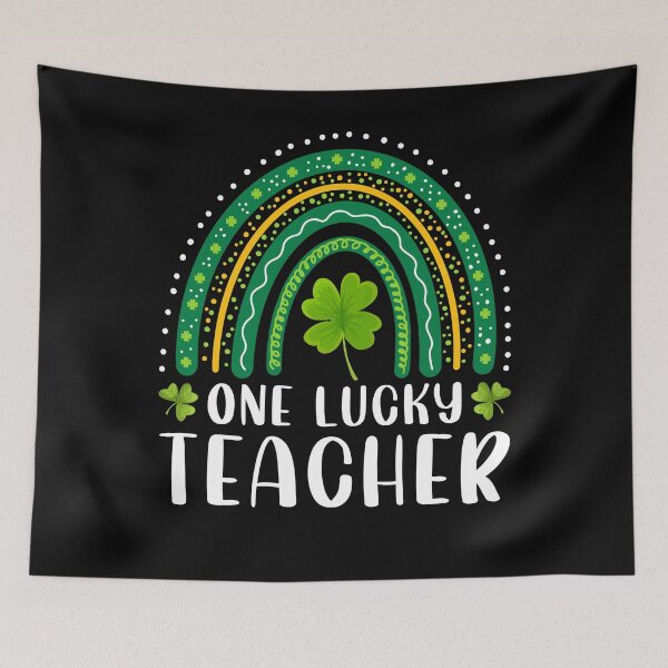 Item preview, One Lucky Teacher Rainbow Saint Patrick's Day Irish School designed and sold by MobyStickers.