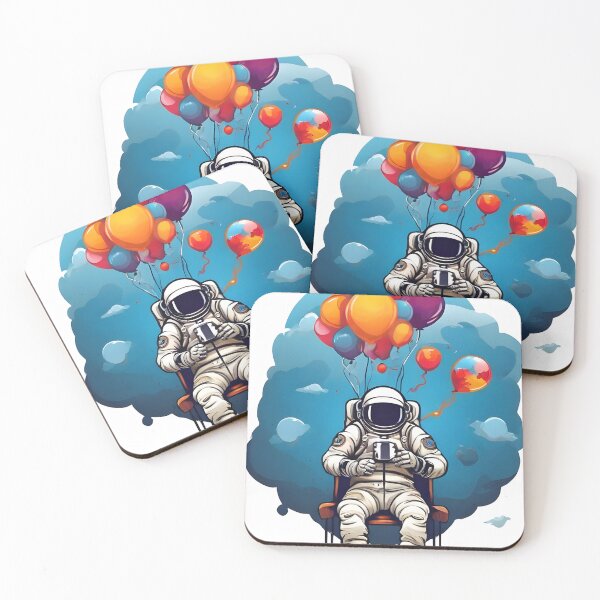 Item preview, Cosmic Balloon Odyssey: Psychedelic Astronaut Soars designed and sold by WAUZ.