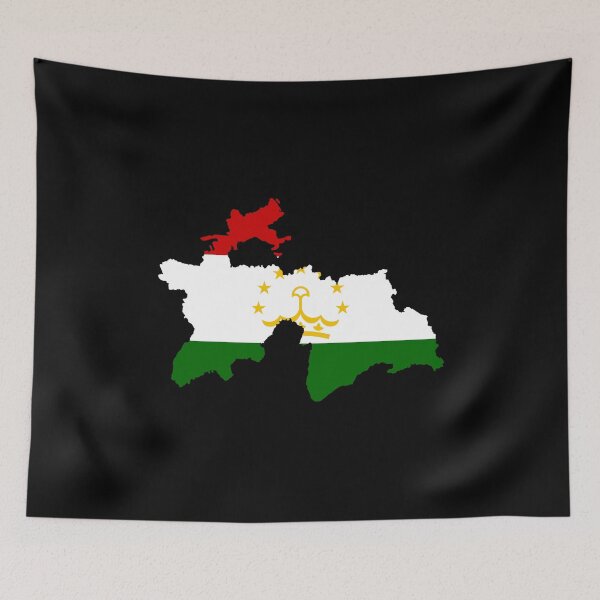 Item preview, Flag Map of Tajikistan designed and sold by feether-store.