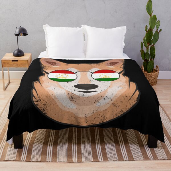 Item preview, Vintage Patriotic Shiba Inu Tajikistani Flag designed and sold by feether-store.