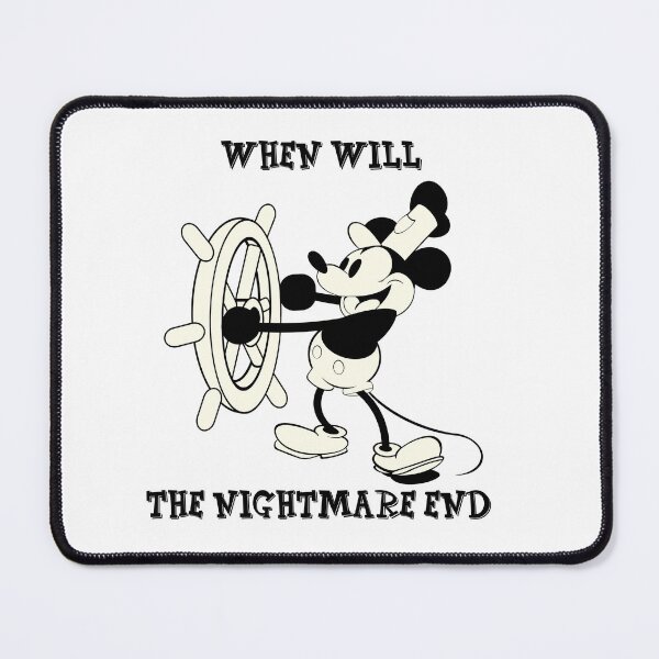 Item preview, Steamboat Willie Nightmare Meme designed and sold by cow-goes-moo.