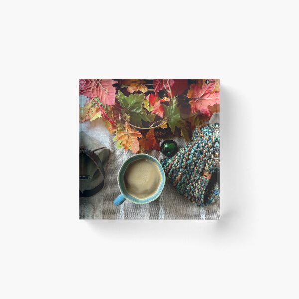 Item preview, Cozy Leaves & Coffee at the Makeup Table designed and sold by hannahcapps.