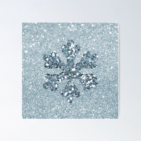 Item preview, Aquamarine Snowflake (Photo of Glitter - Not Reflective) designed and sold by moondreamsmusic.