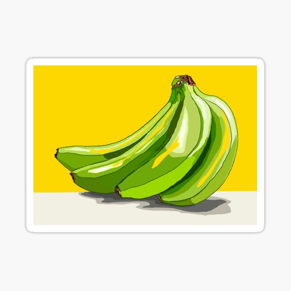 Banane giallo verde pop art Sticker