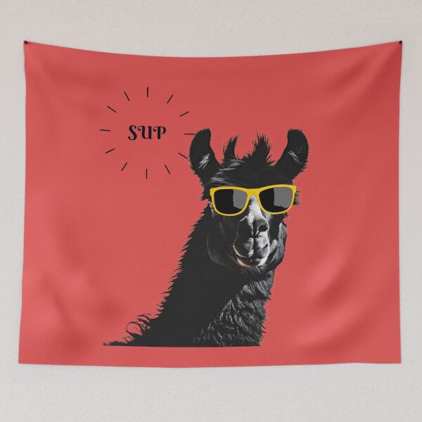 Item preview, Cool Black Llama With Sunglasses designed and sold by Mariana Piana.