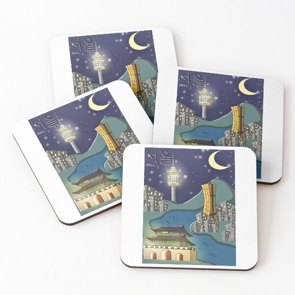Item preview, Night lights Seoul, Korea designed and sold by Art Beyond The Brush.