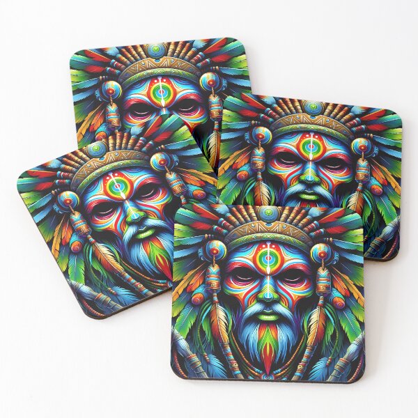 Item preview, Visionary Chieftain: A Tapestry of Tribal Lore designed and sold by Vitalka-uk.