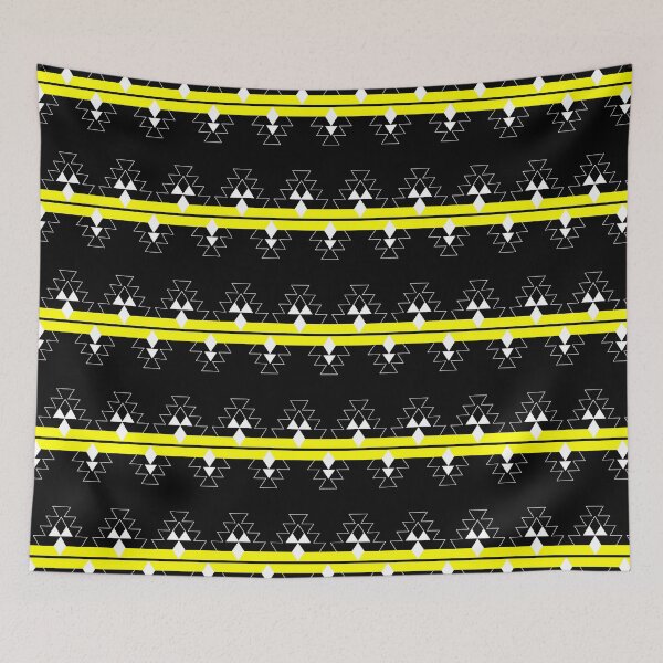 Item preview, Yellow on Black Native Woven Stories designed and sold by NDNlook.