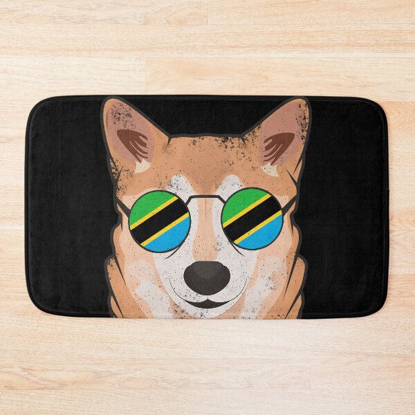 Item preview, Vintage Patriotic Shiba Inu Tanzanian Flag designed and sold by feether-store.