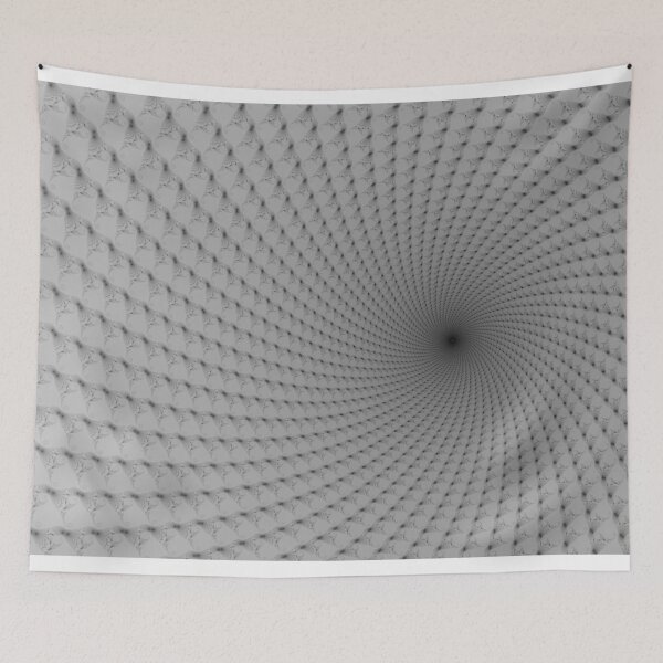 Item preview, Black and White Mandelbrot Vortex (Offset) designed and sold by MultipliedJoy.