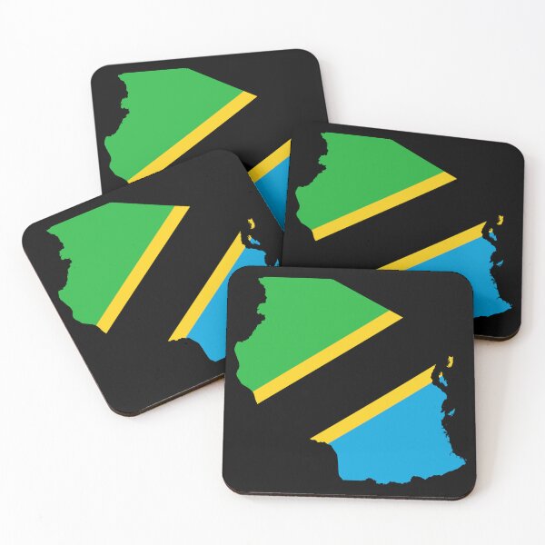 Item preview, Flag Map of Tanzania designed and sold by feether-store.