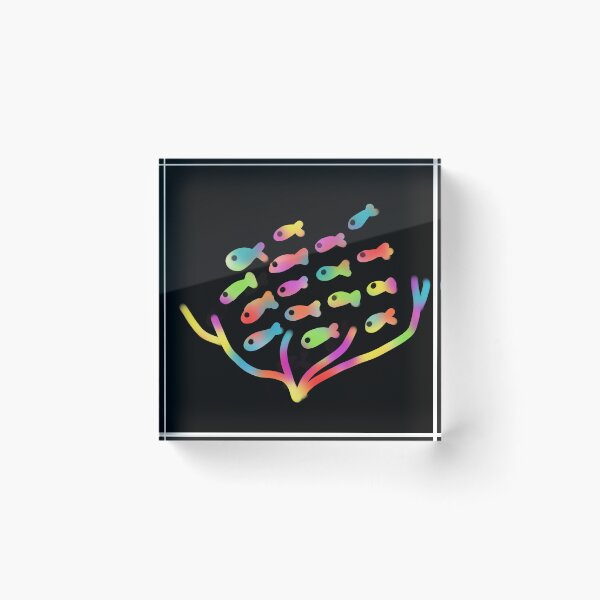 Item preview, neon school of fish designed and sold by seahorse crossing.