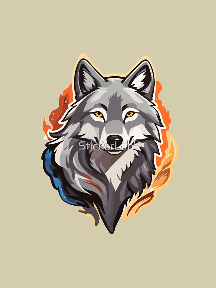 Thumbnail 4 of 4, iPhone Case, wolf on fire designed and sold by StickerLab4.