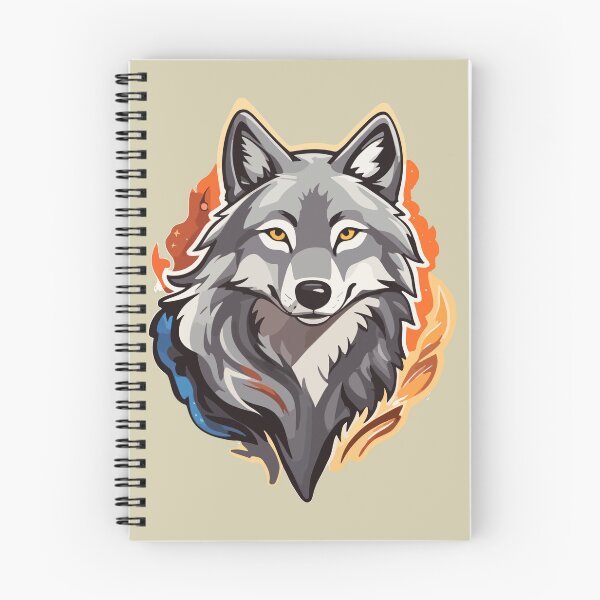 Item preview, wolf on fire designed and sold by StickerLab4.