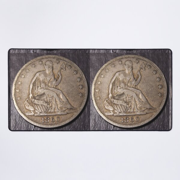 Item preview, 1860 Seated Liberty Half Dollar Choice VF XF Fifty Cents designed and sold by coinsxcrochet.