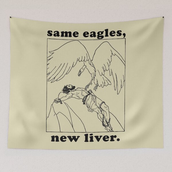 Artikelvorschau, Same Eagles New Liver - Prometheus Meme, griechische Mythologie entworfen und verkauft von SpaceDogLaika.