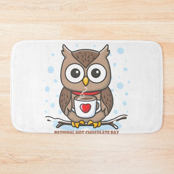 Item preview, Owl drinking hot chocolate designed and sold by r105.