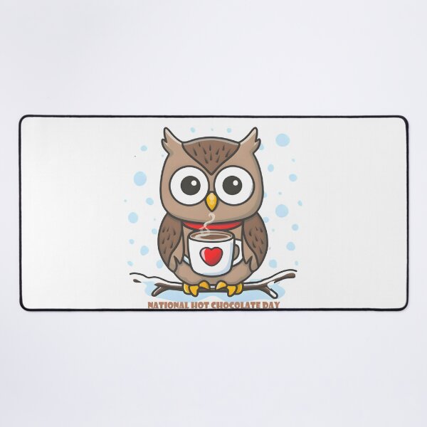 Item preview, Owl drinking hot chocolate designed and sold by r105.