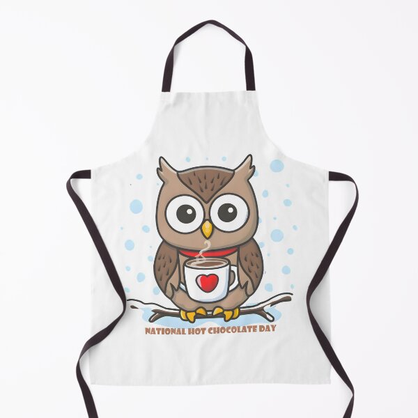 Item preview, Owl drinking hot chocolate designed and sold by r105.