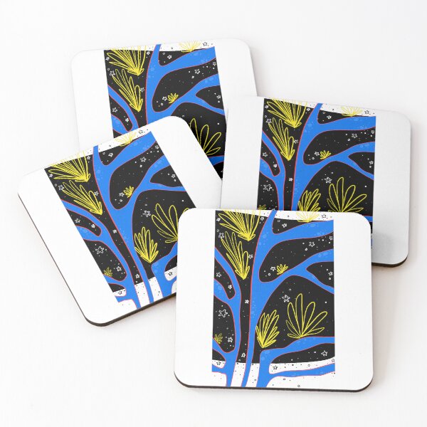 Item preview, Abstract tree in a night landscape designed and sold by HomeintheMush.