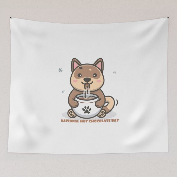 Item preview, Dog drinking hot chocolate designed and sold by r105.