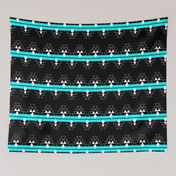 Item preview, Turquoise on Black Native Woven Stories designed and sold by NDNlook.