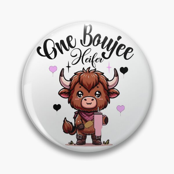 Item preview, One Boujee Heifer , Heifer Valentine, Highland Cow Valentine , Valentine Day designed and sold by pugshowsfashion.
