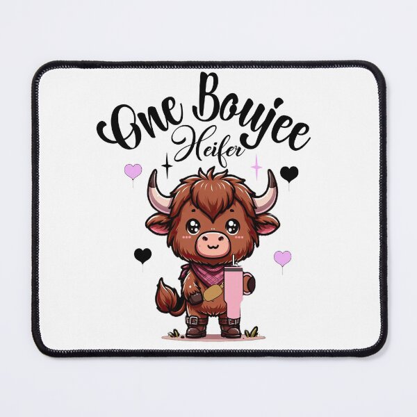 Item preview, One Boujee Heifer , Heifer Valentine, Highland Cow Valentine , Valentine Day designed and sold by pugshowsfashion.