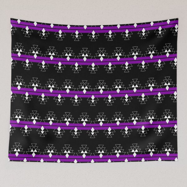 Item preview, Purple on Black Native Woven Stories designed and sold by NDNlook.