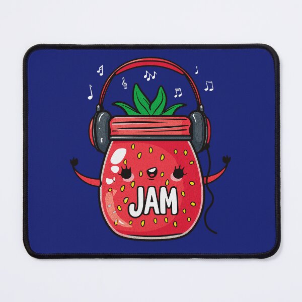 Item preview, Jammin' Strawberry Beats - Musical Jam Jar Design designed and sold by Sir Meow Meow.