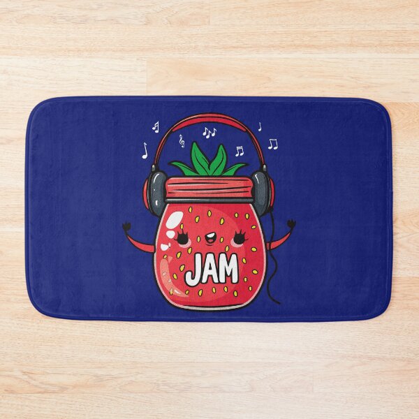 Item preview, Jammin' Strawberry Beats - Musical Jam Jar Design designed and sold by Sir Meow Meow.