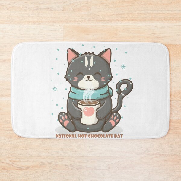 Item preview, Cat drinking hot chocolate designed and sold by r105.
