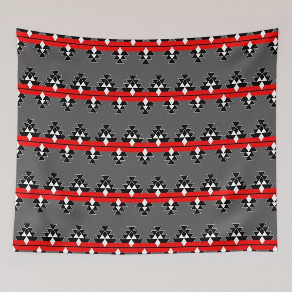 Item preview, Red on Gray Native Woven Stories designed and sold by NDNlook.