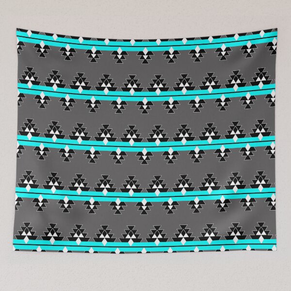 Item preview, Turquoise on Gray Native Woven Stories designed and sold by NDNlook.